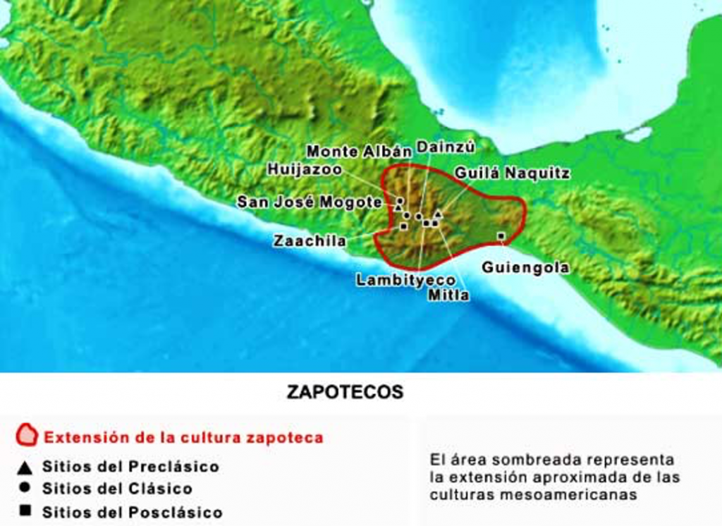 ubicacion de la cultura zapoteca